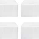 HolidayIdeas Fitted White Table Clothes - 72 x 30 Inch - 4 Pack Rectangle Table Covers for 6 Foot Tables, Polyester Fabric Tablecloths for Parties, Holiday Dinner, Wedding, Trade Show
