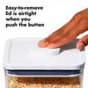 OXO Good Grips POP Container - Rectangle Tall 3.7 Qt, transparent