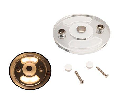 Pactrade Marine LED Ceiling Courtesy Light Arcrylic Mirror Finished Touch Switch Pack of 4