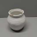 Quoowiit Ceramic Rustic Farmhouse Vase, White Distressed Flower Vase for Home Decor, Boho Decorative Vases for Centerpiece Table Decorations, Vases for Living Room Kitchen Entryway Mantle Shelf Decor