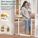 InnoTruth 27-36.6 in Wide Baby Gate for Stairs and Doorways, White
Indoor Metal Dog Gate for Pets, Auto Close 2 Way Swing Walk Through Door, Double Lock & Y-Bolts, Pressure or Hardware Mount