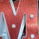 Aurelema 4 Pcs Mother's Day LED Lights Light up Letters Mom Light Sign Battery Powered Heart up Letters for Mom Party Decor Night Home Family Supplies(Red)