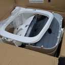 Automatic Cat Litter Box Self Cleaning - APP Control and Weight Monitoring - Ultra-Quiet, Suitable for Medium Cats and Kittens, Safe Anti-Pinch Litter Box (Assembly Required) - White