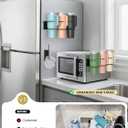 BOTEMY Magnetic Stanley Cup Holder for Fridge, Water Bottle Holder for Stanley Cup 40oz, 2 PCS Magnetic Cup Holder and 1 Tumbler Lid Organizer for Stanley Cup Accessories