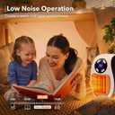 Mini Plug in Heater, Portable Wall Space Heater with Remote, Small Wall Outlet Heating with Adjustable Thermostat and 12H Timer, LED Display for Home Office Bathroom Indoor Use