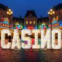 Huquary 6 Pcs Casino Party Decorations 4 ft Large Casino Light Up LED Letters Sign Marquee Letters for Las Vegas Game Themed Birthday Poker Night Party Decor