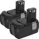 2Pack 4.0Ah 18V Battery Replacement for Hitachi BCL1815 BCL1820 BCL1825 BCL1830 BCL1840 EBM1830 327730,327731,C18DLP4,CJ18DLP4,CR18DMR,DH18DL Cordless Tools