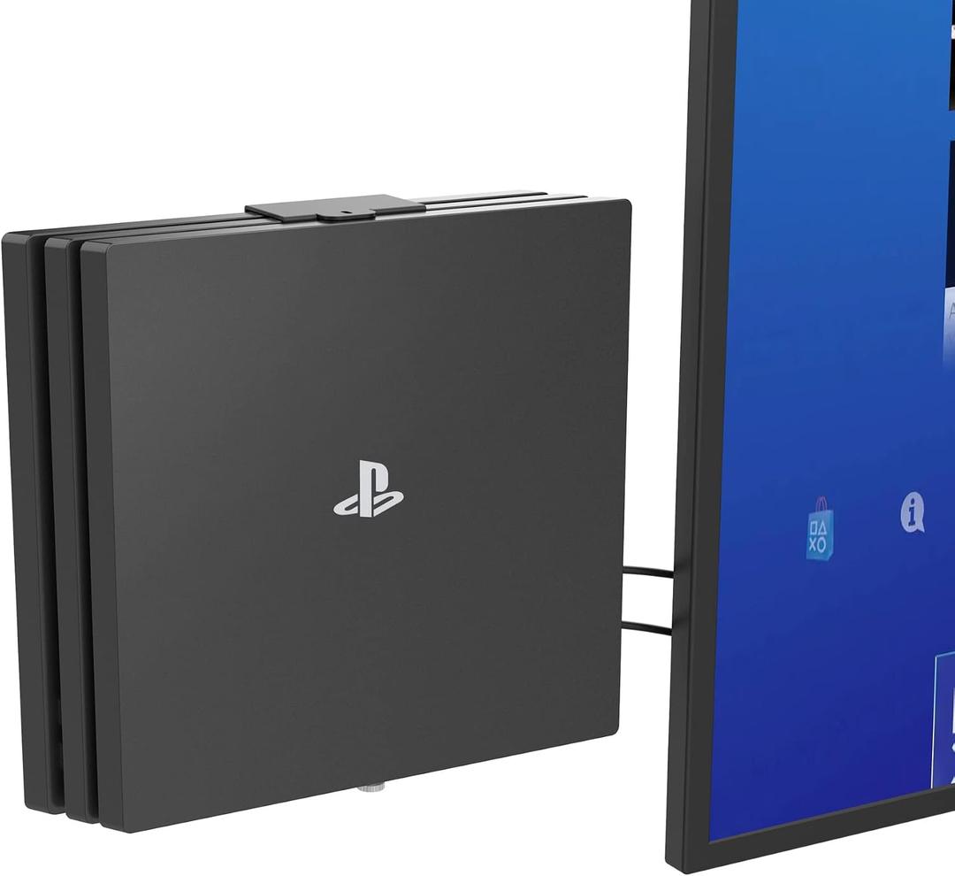 Wall Mount for PS4 Pro,Mount on The Wall or Under The Desk,Solid Metal