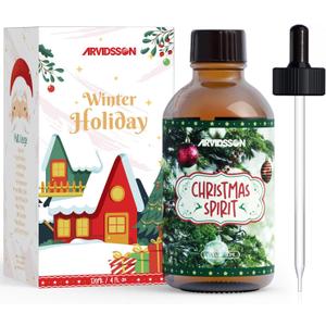 ARVIDSSON Christmas Spirit Fragrance Oil 4 Fl Oz (120ml), Festive Essential Oils Blend for Diffuser, Candle Making | Christmas Essential Oil for Holiday Cheer, Winter Scented Oil Gift for Women