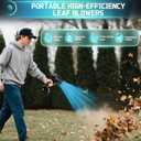 Leaf Blower Cordless Handheld Dust Cleaner, 990000RPM Portable Electric Leaf Blowers with 2 x 4000mAh Batteries, High-Speed Turbo Jet Blower for Patio Cleaning, Lawn Care, Leaves (Black)