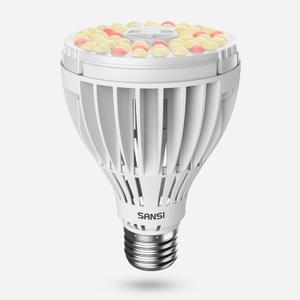 SANSI 250W Equivalent LED Grow Light Bulb, PAR25 30W 5000K+660nm Full Spectrum Grow Bulb for Indoor Plants, 25,000 Hours Lifespan Plant Lights with E26 Base