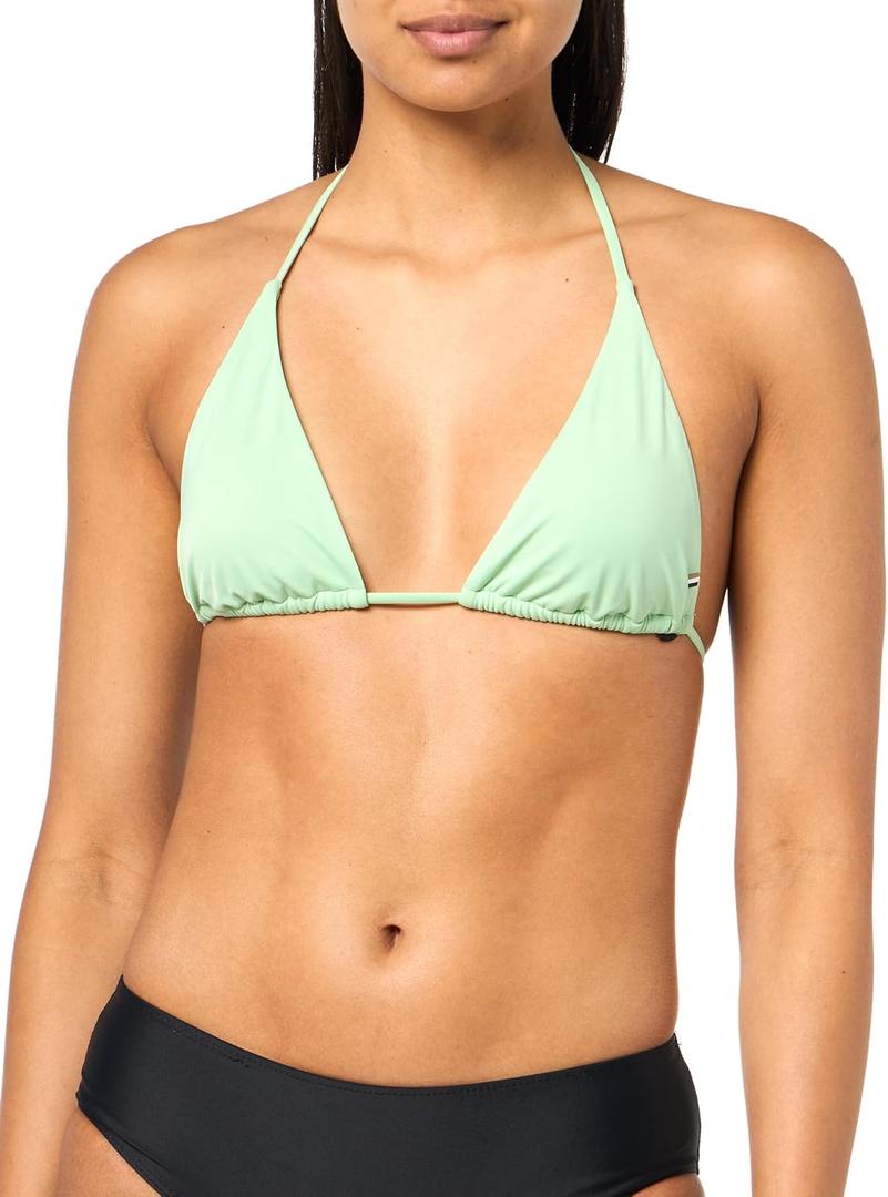 BOSS Women's Classic Triangle String Bikini Top (Green, S)