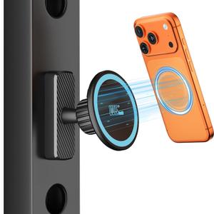 Dual Magnetic Phone Holder for Gym, Workout, Kitchen or Any Metal Surface, Magnet Base Mount & Power Magnet Phone Mount for MagSafe iPhone 17 16 15 14 13 12 Series