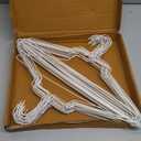 50 Wire Hangers - White Metal Hangers in Bulk - 18 Inch Thin Standard Dry Cleaner Coated Steel