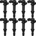 ROADFAR Ignition Coil Pack Set of 8 for Dodge Ram for Jeep for Mitsubishi for Dakota for Durango 1500 Commander Grand Cherokee Raider 4.7L V8 Replacement For UF399 UF297 UF270