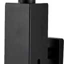 BATHSIR Matte Black Soap Dispenser, Refillable Shower Soap Dispenser Wall Mounted, Stainless Steel Clear Hand Soap Dispenser with Pump for Bathroom Kitchen Sink Dish (Square 200ML)