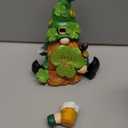 Hodao Green St Patricks Day Handmade Gnome 6" H Resin Standing Figurine for Spring-Irish Gnome Elf Scandinavian Yule Nordic Figurine Home Holiday Decorations Indoor Home Decor Green Gnome (Green)