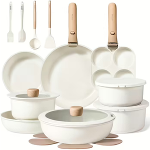 25-piece kitchenware set, cream CAROTE