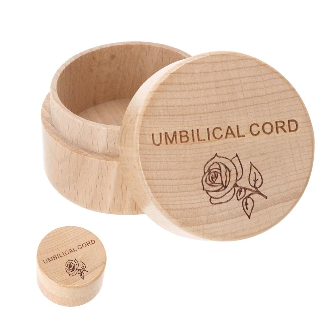 6 x HJKEMI Umbilical Cord Keepsake Box Umbilical Cord Memorial Box Carved with Flower Pattern as Baby Memory Box Keepsake Gifts for Baby Keepsake,Newborn,Baby Shower