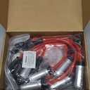 8Pcs D585 UF262 Ignition Coils Pack Round Type + 8Pcs 8mm Spark Plug Wire Set, Compatible with Chevrolet, Fit For GMC, Fit For Cadillac 1999-2007 4.8L 5.3L 6.0L, Replaces# 748UU 12622553 12656210