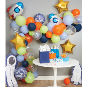 C.R. Gibson CBGL-25507 Out of This World Balloon Garland Kit Party Decorations, Balloon Sizes Vary, Multicolor, 82 Pieces