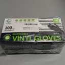 Black Vinyl Gloves, Food Grade Gloves Disposable Latex Free & Powder Free, Guantes for Cleaning Cooking Food Prep (Medium)