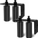 2 Pack 4" Universal Gate Roller Guide,Nylon Slide Gate Guide Rollers with Black L Bracket, Gate Hardware Roller Kit for Sliding/Rolling Gates/Barn Door Guide -2 KitBlack