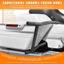 Saddlebag Guards Rear Saddlebag Support Bracket Kit Tip Over Protection Crash Bar Fit for Harley Touring Street Glide Road Glide Road King Electra Glide CVO Ultra Limited 2009-2025
