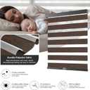 AOSKY Cordless Zebra Blinds for Windows Pull Down Roller Window Shades Dual Layer Light Filtering Privacy for Day and Night, Free-Stop Door Shades for Home Easy to Install Brown 39" W X 72" H