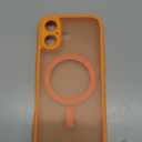 TOCOL for iPhone 17 Case, Full Camera Protection, Built-in Magnetic Ring, Compatible with Magsafe Charger, Drop Protection, Translucent Matte Phone Case for iPhone 17 6.3 inch (Orange)