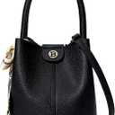 BOSTANTEN Small Crossbody Bags for Women Vegan Leather Mini Bucket Handbag Removable Shoulder Strap