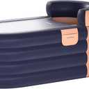 Inflatable adult bathtub with electric air pump,Suitable for hot water bath & ice bath(grapefruit tangerine)