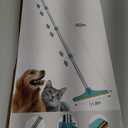 Carpet Rake for Pet Hair Removal - Reusable Pet Hair Remover, 60 Adjustable Long Handle Cat Dog Carpet Rake Scraper with Patented Design, Dog Hair Rake Brush for Rugs, Mats (Blue)