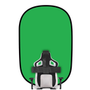 Green Screen Backdrop, 56in Portable Green Screen Chair with Stand Double Sided Foldable Green Background, Chroma Key, for Photography Streaming Gaming Photo Zoom Video Chats and Meeting