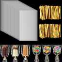 Shappy 200 Pieces Cellophane Treat Bags 4x6 inches Ice Lolly Bags Set 100 Pcs Clear Treat Bag with 100 Pcs Twist Ties Cake Plastic Bag for DIY Making Dessert Supplies Chocolate Cookie Wrapping