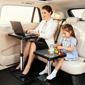 Car Seat Tray Table, Adjustable Car Laptop Desk for Travel, Work & Eating | Car Tray,Car Desk for Laptop,Multi-Function Travel Tray,Portable Car Table,for Front Passenger/Rear/Driver Seat