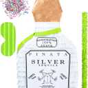 White Bottle Piata with Stick - 17.5" x 10.5" x 3.5" Perfect for Party Decorations, Photo Prop, Birthday, Funny Anniversary, 21 birthday - Fits candy/favors