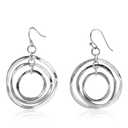 Silver Circle Earrings Sterling Silver Earrings for Women Bohemian Earrings Hypoallergenic Irregular Dangle Earrings Boho Earrings for Women