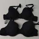 Amazon Essentials T-Shirt Bras for Women, Comfortable Underwire, Pack of 2 (36A, Black)