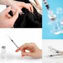 1ml Syringe with Needle,30G 1cc 5/16 Inch 8mm Needle and Syringe,Individually Wrapped,Pack of 100