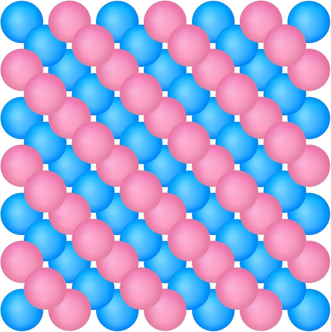 Hanaive 100 Pack Table Tennis Balls Multi Colored 40mm Plastic Balls Bulk Washable Small Game for Carnival Pool Games, Party Decoration Pet Toy (Light Pink, Light Blue)