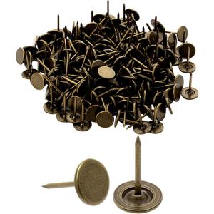 200 PCS Thumb Tacks for Wall, LPZNUYVC 7/16 Inch Decorative Push Pins Flat Head Wall Tacks with Storage Box, Heavy Duty Wall Pins for Bulletin Board, Cork Board, Wall Hanging (Bronze)