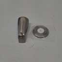 Universal Bathroom Tub Spout with Metal Tub Spout Cover Ring, 5 1/4 Inches Reach Wall Front Mount Faucet with Shower Diverter 1/2" IPS Inside Thread(Brushed Nickel)