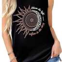 Womens Tank Tops Summer T Shirts Sleeveless Casual Loose Tunic Blouses 2026 (Black, XXL)