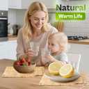 Natural Water Hyacinth Placemats, Handwoven Square Table Mats, Heat-Resistant Dining Set, 8x8, 10x10, 12x12 Inch Options (Set 2, 12 in Square)