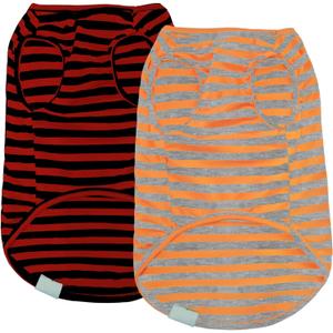Dog Shirts for Large Dogs Boy Girl 2 Pack Stretchy Lightweight Spring Calm Puppy Clothes Breathable Tshirts Orange and Red Size 3XL