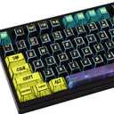 Anime PBT keycaps- Japanese Manga Theme Keycaps Set 150 Keys, Cherry Profile Dye-Sub Custom Keycap Minimalist Style for Cherry Gateron MX Switches Mechanical Keyboards