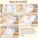 24 QT Medicine Organizer - Extra Large Medicine Storage Box,Empty First Aid Kit Portable Medical Supply Organizer with Removable Tray, Multipurpose Clear Medicine Cabinet Organizer with Wheels