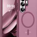 TOCOL for Samsung Galaxy S26 Ultra Case, Built-in Magnetic Ring, Drop Protection, Slim Translucent Matte Phone Case for Galaxy S26 Ultra 6.9 inch (Plum)