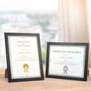 Giftgarden Black 8.5x11 Picture Frame Set of 12, Multi 8.5 x 11 Frames Bulk for Award Certificate Document Diploma, Wall or Tabletop Display